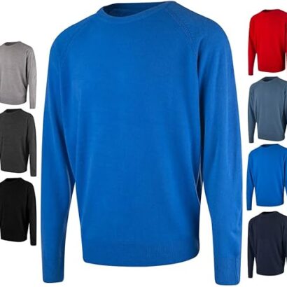 Island GREEN Mens Raglan Sleeve Crew Neck Knit Golf Sweater