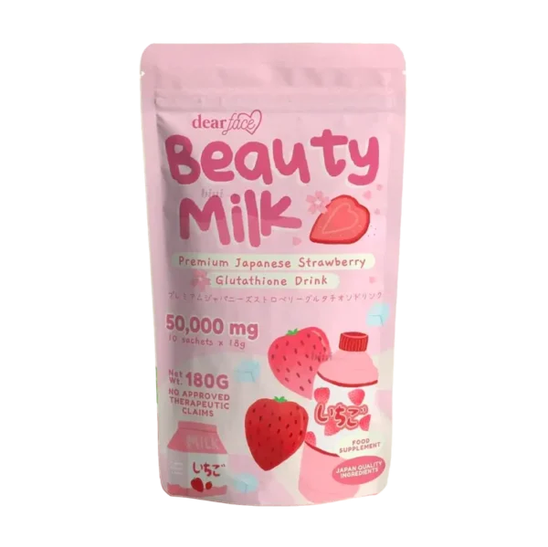 Dear Face Beauty Milk Premium Japanese Strawberry Glutathione Drink